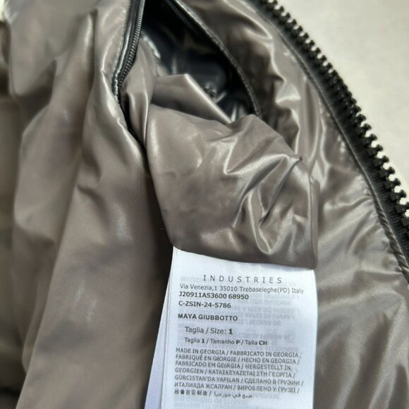 Moncler Shiny Black Puffer Jacket with Red Accents - Picture 8 of 9
